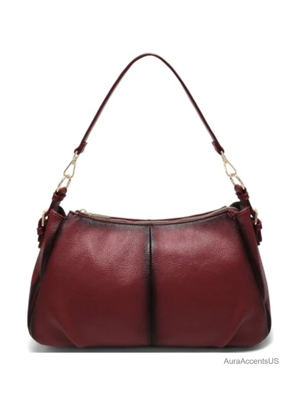 Vegan Leather Hobo Shoulder Bag Purse Women Multi Pockets Soft Satchel